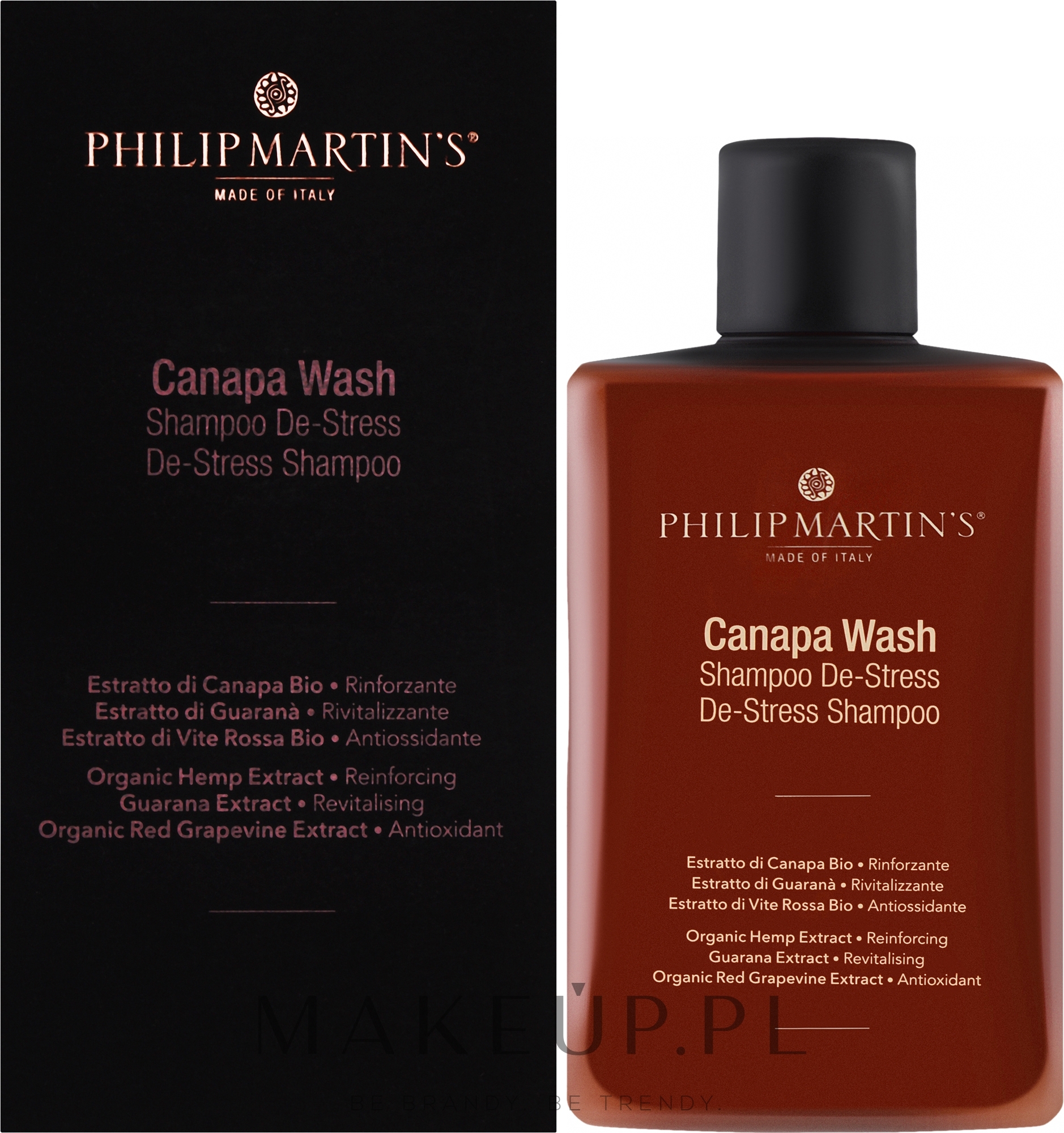 Szampon antystresowy do włosów - Philip Martin's Canapa Wash De-Stress Shampoo — Zdjęcie 320 ml