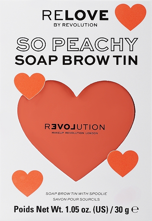 Mydło do stylizacji brwi - Relove By Revolution So Peachy Soap Brow Tin — Zdjęcie N1