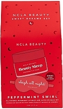 Kup Zestaw - NCLA Beauty Sweet Dreams Peppermint Swirl Lip Mask Gift Set (lip mask/15ml + sleeping mask/1pc)