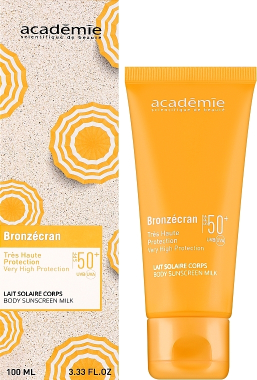 Mleczko do ciała z filtrem przeciwsłonecznym - Academie Bronzecran Body Sunscreen Milk SPF 50+ — Zdjęcie N2