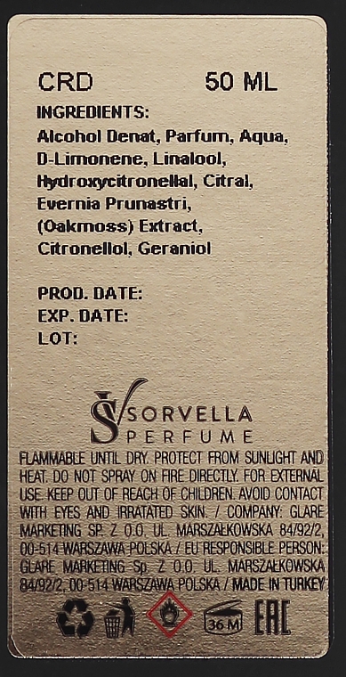 Sorvella Perfume CRD Limited Edition - Woda perfumowana — Zdjęcie N4
