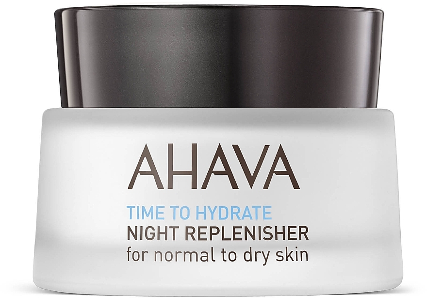 Nawilżający krem na noc do cery normalnej i suchej - Ahava Time To Hydrate Night Replenisher Normal to Dry Skin
