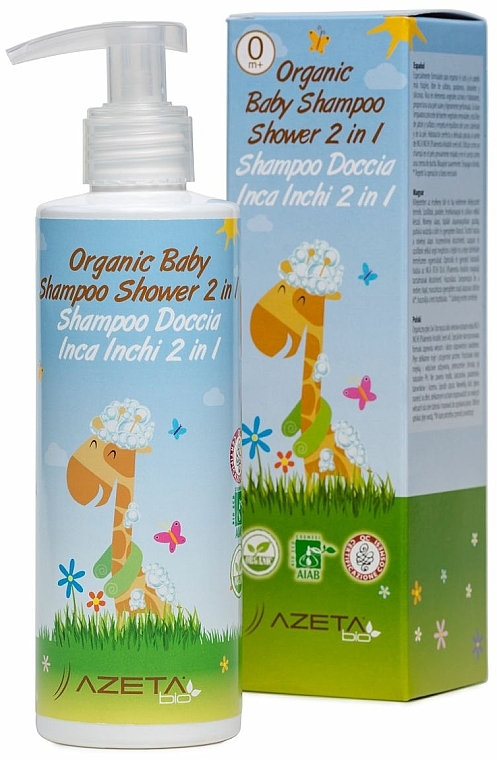 Organiczny żel-szampon dla dzieci 2 w 1 - Azeta Bio Organic Baby Shampoo Shower 2 in 1 — Zdjęcie N1