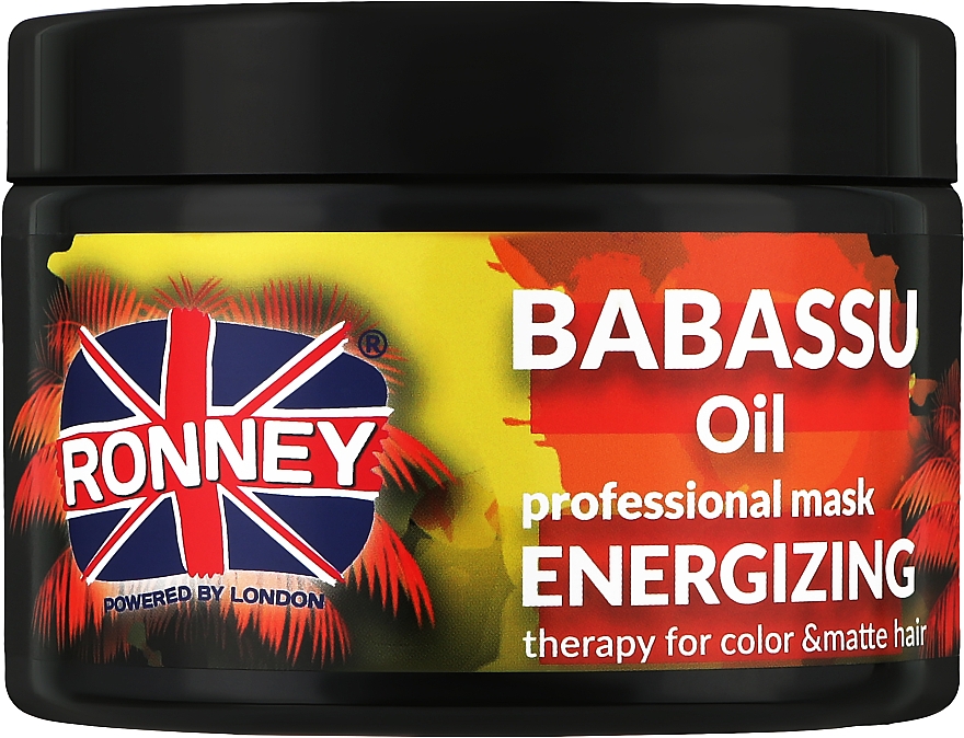 Energetyzująca maska z olejem babassu do włosów farbowanych - Ronney Professional Babassu Oil Energizing Mask — Zdjęcie N1