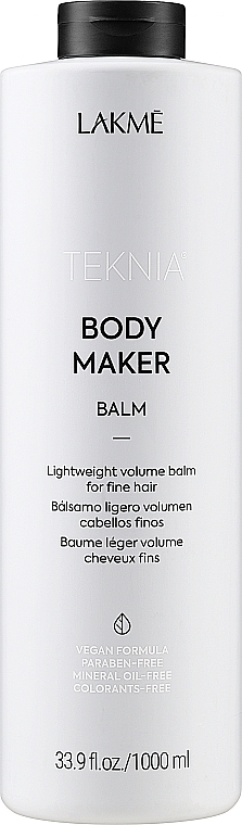 Lekki balsam zwiększający objętość do włosów cienkich - Lakmé Teknia Body Maker Balm — Zdjęcie N3