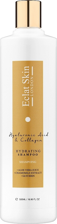 Regenerujący szampon do włosów z kolagenem i kwasem hialuronowym - Eclat Skin London Hyaluronic Acid & Collagen Shampoo — Zdjęcie N3