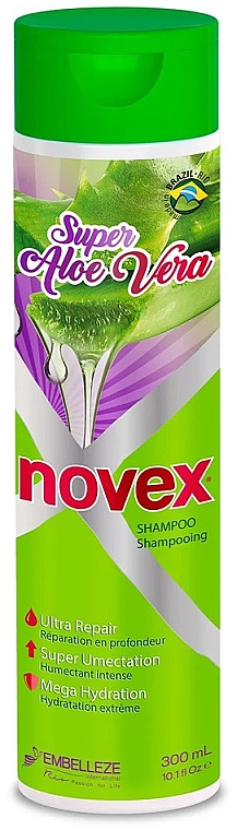 Nawilżający szampon do włosów z aloesem - Novex Super Aloe Vera Shampoo — Zdjęcie N1