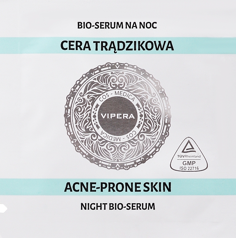 Bio serum na noc z kwasem azelainowym - Vipera Cos-Medica Acne-Prone Skin Night Bio-Serum (próbka) — Zdjęcie N1