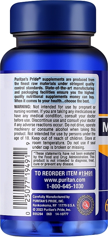 Suplement diety Melatonina, 10 mg - Puritan's Pride Melatonin — Zdjęcie N2