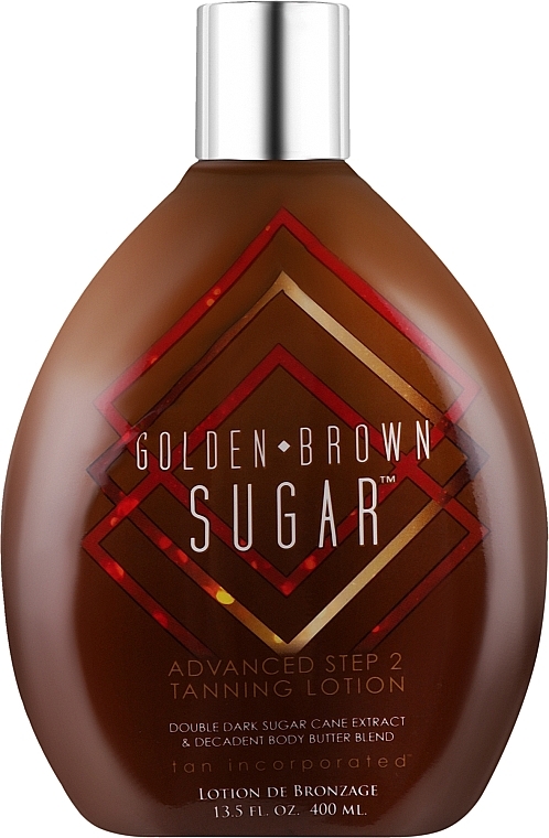 Przyspieszacz opalania w solarium z ekstraktem z trzciny cukrowej i masłem shea, bez bronzerów - Tan Incorporated Golden Brown Sugar Advanced Step 2 Bronzer — Zdjęcie N1