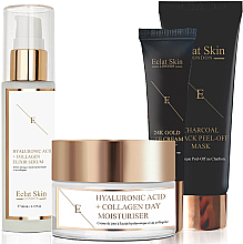 Kup Zestaw - Eclat Skin London Hyaluronic Acid & Collagen + Gold 24K (f/ser/60ml + f/cream/50ml + eye/cr/15ml +f/mask/50ml)