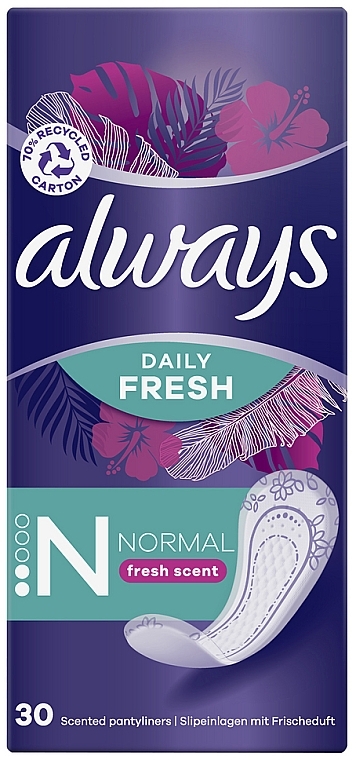 Wkładki higieniczne, 30 szt. - Always Dailies Fresh Scent Normal — Zdjęcie N1