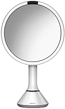 Lustro z podwójnym oświetleniem LED i 5-krotnym powiększeniem - Simplehuman Dual LED Light Sensor Makeup Mirror White — Zdjęcie N1