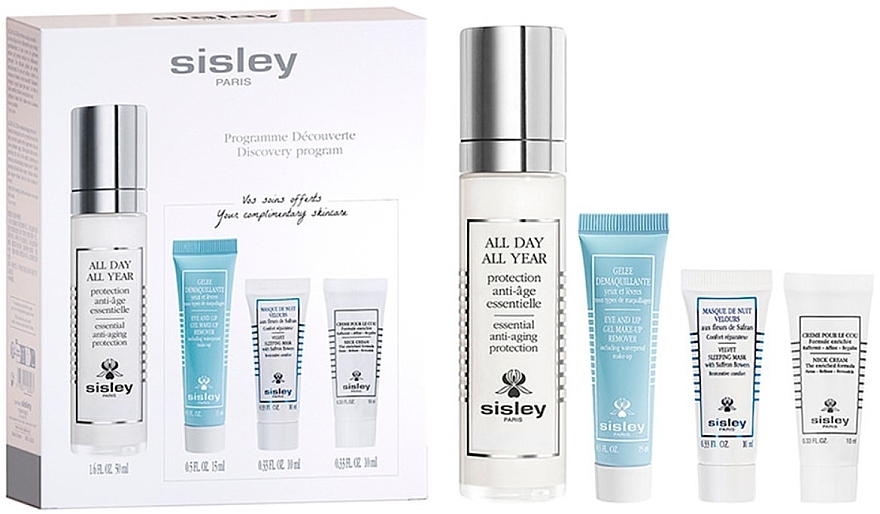 Zestaw - Sisley All Day All Year (cr/50ml + remov/15ml + mask/10ml + neck/cr/10ml) — Zdjęcie N2