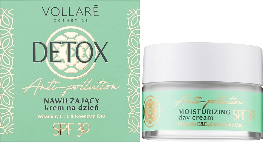 Nawilżający krem do twarzy na dzień - Vollare Cosmetics Detox Anti-Pollution Moisturizing Day Cream SPF30 — Zdjęcie N2