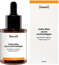 Rozświetlające serum do twarzy Dzika róża, cyprys, geranium + witaminy E i C - Iossi  — Zdjęcie N2