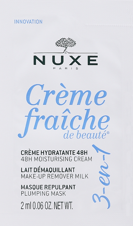 Nawilżający krem do twarzy - Nuxe Creme Fraiche de Beaute Moisturising Cream 48H (próbka) — Zdjęcie N1