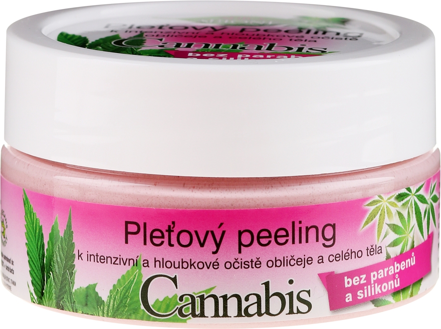 Peeling do twarzy i ciała z olejem konopnym - Bione Cosmetics Cannabis Face Peeling — фото N1