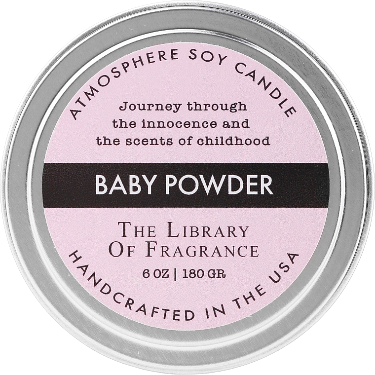 Sojowa świeca zapachowa Puder dla niemowląt - Demeter Fragrance The Library of Fragrance Baby Powder Soy Candle — Zdjęcie N1