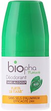 Kup Naturalny dezodorant odświeżający w kulce Kwiat tiare - Biopha Nature Tiare Flower Deodorant Roll-On