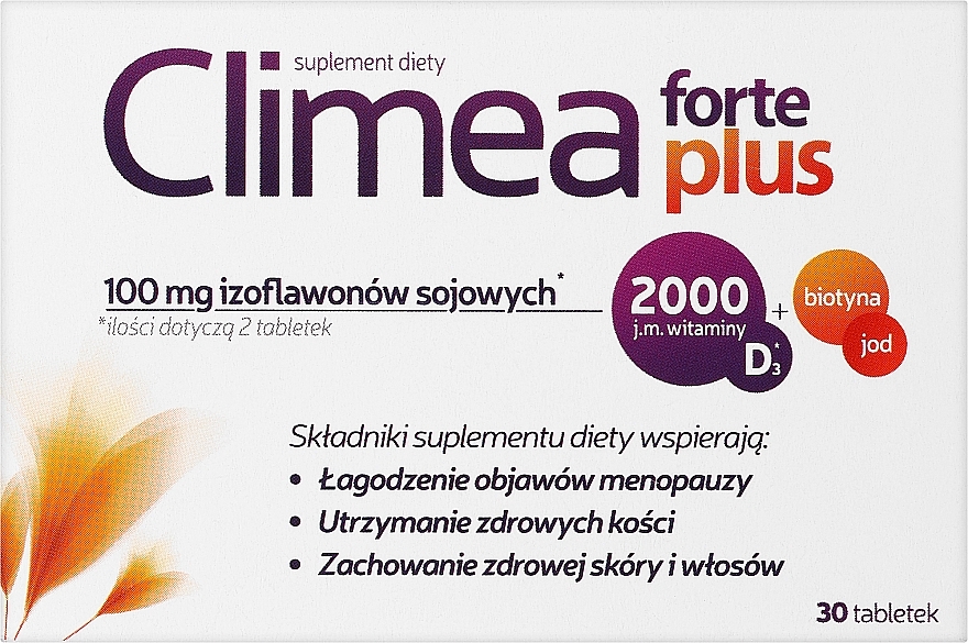 Suplement diety dla kobiet w okresie menopauzy - Aflofarm Climea Forte Plus — Zdjęcie N1