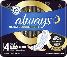 Podpaski rozmiar 4, 6 szt. - Always Ultra Secure Night — Zdjęcie N1