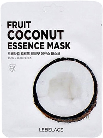 Maseczka do twarzy z ekstraktem kokosowym - Lebelage Fruit Coconut Essence Mask  — Zdjęcie N1