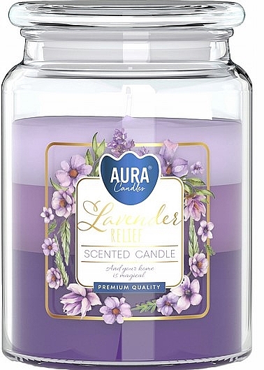 Świeca aromatyczna w słoiku Lawenda - Bispol Scented Candle  — Zdjęcie N1