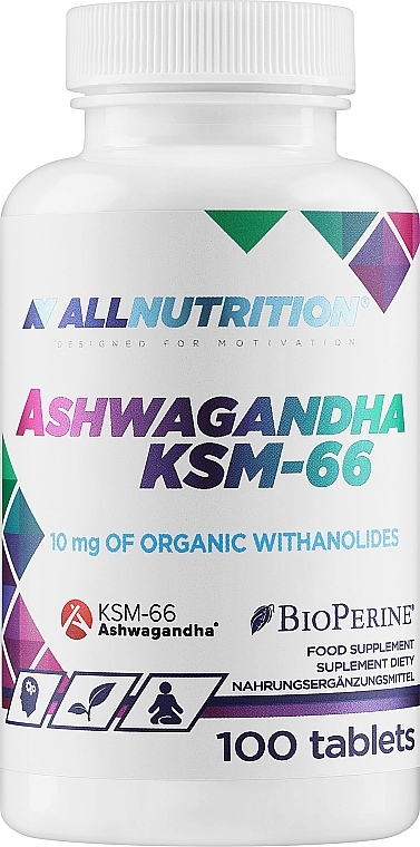 Suplement diety Ashwagandha KSM-66 w tabletkach - AllNutrition Ashwagandha KSM-66 — Zdjęcie N1