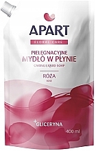 Mydło w płynie Róża - Apart Natural Floral Care Rose Liquid Soap (doy-pack) — Zdjęcie N1