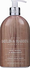 Mydło w płynie do rąk - Baylis & Harding Elements Oud Wood & Bergamot Hand Wash — Zdjęcie N1