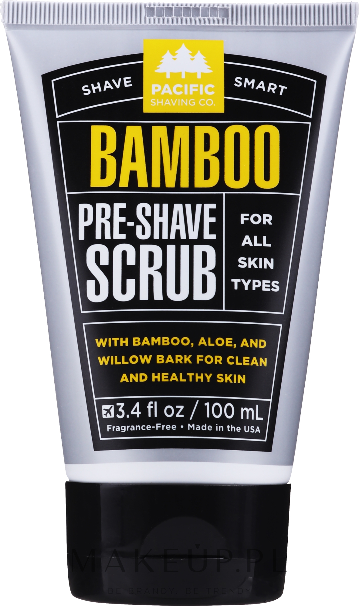 Peeling do twarzy przed goleniem dla mężczyzn - Pacific Shaving Company Shave Smart Bamboo Pre-Shave Scrub — Zdjęcie 100 ml
