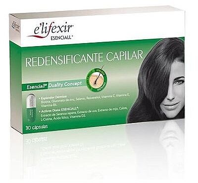 Suplement diety na porost włosów - E'lifexir Essential Hair Redensifier Capsules — Zdjęcie N1