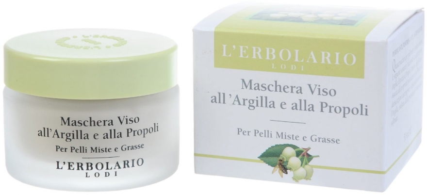 Maseczka do twarzy Glinka i propolis - L'Erbolario Maschera Viso all' Argilla e alla Propoli — Zdjęcie N1