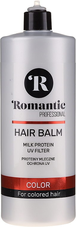 PRZECENA! Balsam do włosów farbowanych z proteinami mlecznymi i ochroną UV - Romantic Professional Color Hair Balm * — Zdjęcie N3