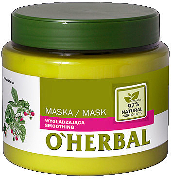 PRZECENA! Wygładzająca maska do włosów z ekstraktem z malin - O'Herbal * — фото N1