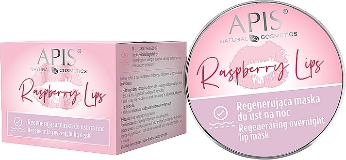 Maseczka do ust na noc - APIS Professional Raspberry Lips Regenerating Overnight Lip Mask  — Zdjęcie N1