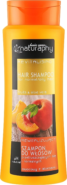 Rewitalizujący szampon do włosów przetłuszczających się i normalnych Owocowy z aloesem - Naturaphy — Zdjęcie N1