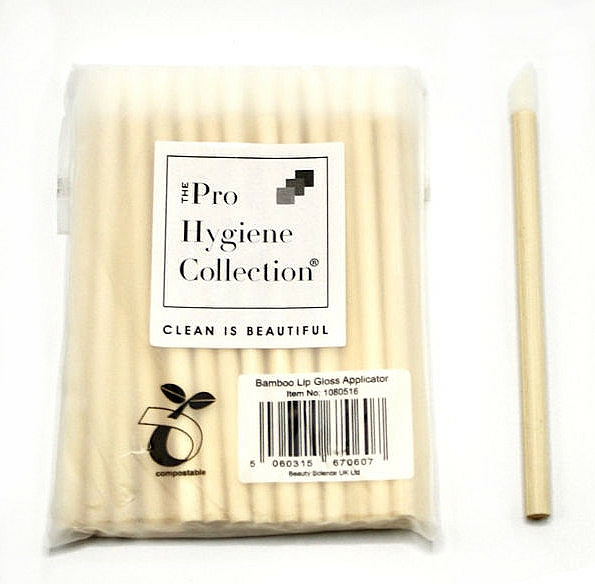 Jednorazowe bambusowe aplikatory do błyszczyka do ust - The Pro Hygiene Collection — Zdjęcie N1