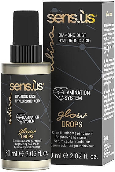 Serum nabłyszczające w kroplach do laminacji włosów - Sensus Alisa Glow Drops Brightening Serum — Zdjęcie N1
