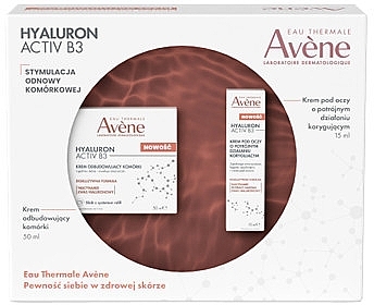 Zestaw - Avene Hyaluron Activ B3 (day/cr/50ml + eye/cr/15ml) — Zdjęcie N1