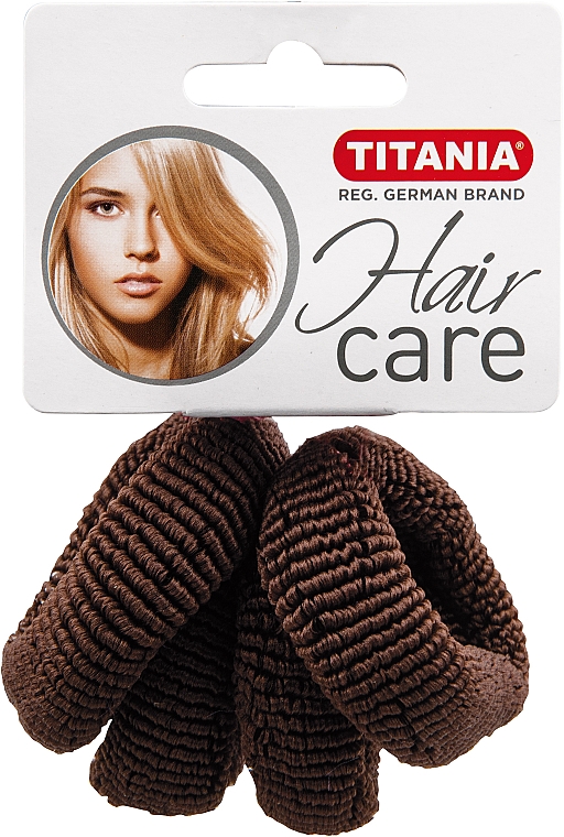 Duże brązowe gumki do włosów (4 szt.) - Titania