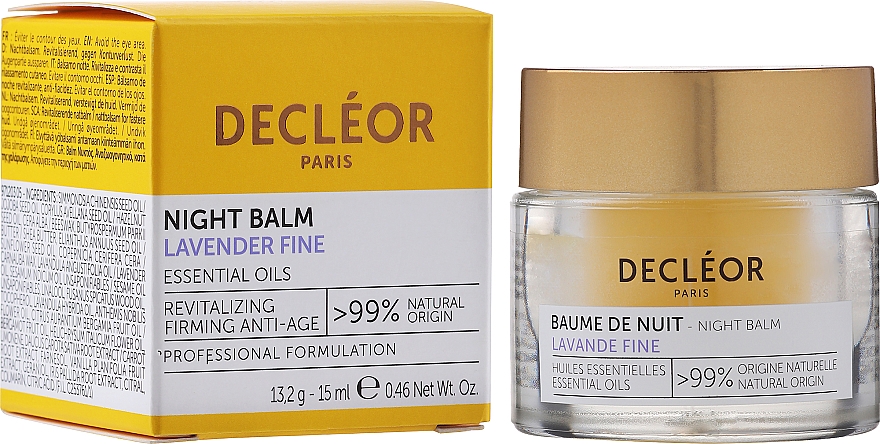 Odmładzający balsam do twarzy na noc - Decleor Lavander Fine Night Balm Essential Oils — Zdjęcie N1