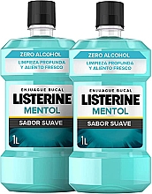 Kup Zestaw - Listerine Mentol Zero Alcohol (mouthwash/1000ml + mouthwash/1000ml)