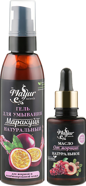 Zestaw do pielęgnacji skóry tłustej - Mayur (f/gel/100ml + oil/30ml) — Zdjęcie N1