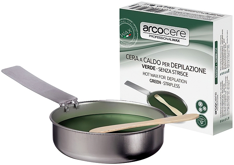 Gorący wosk zielony - Arcocere Professional Wax Stripless — Zdjęcie N1