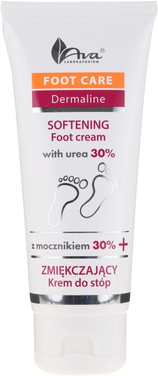 Zmiękczający krem do stóp z mocznikiem 30% - Ava Laboratorium Foot Care Dermaline Softening Foot Cream With Urea 30% — Zdjęcie N1