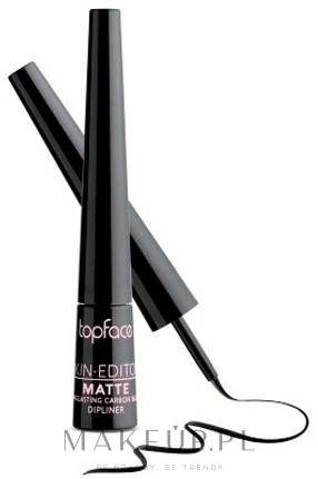 Matowy eyeliner w płynie - TopFace Dipliner Matte — Zdjęcie Carbon Black