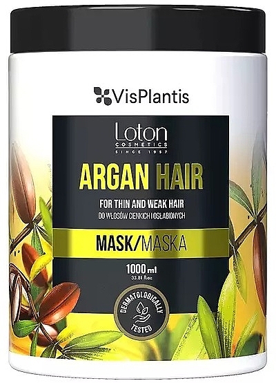 Maska do włosów cienkich i osłabionych z olejkiem arganowym - Vis Plantis Loton Argan Hair Mask — Zdjęcie N2