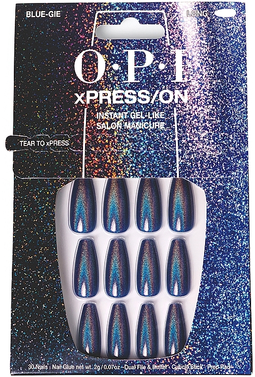 Zestaw sztucznych paznokci - OPI Xpress/On Blue-Gie — Zdjęcie N1